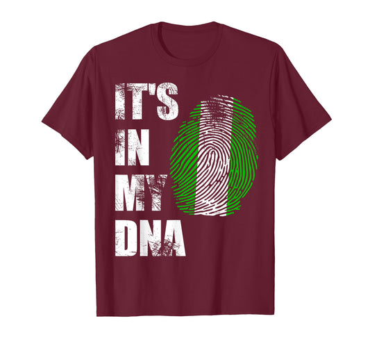 Nigeria, It's in My DNA Nigerian Flag Distressed T-Shirt T-Shirt