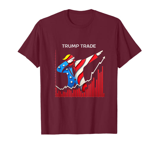 TRUMP TRADE Donald Trump Dabbing Dance Stock Market Trend Up T-Shirt