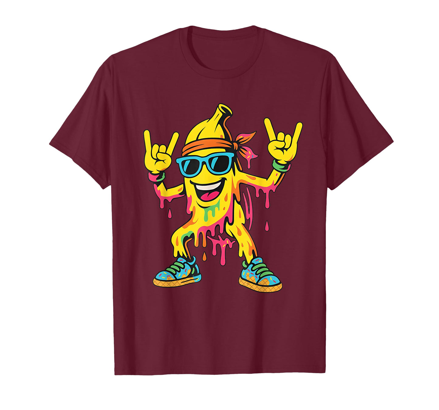 Cool Banana Drip Rocking Funny Graphic Boys Kids Men Youth T-Shirt
