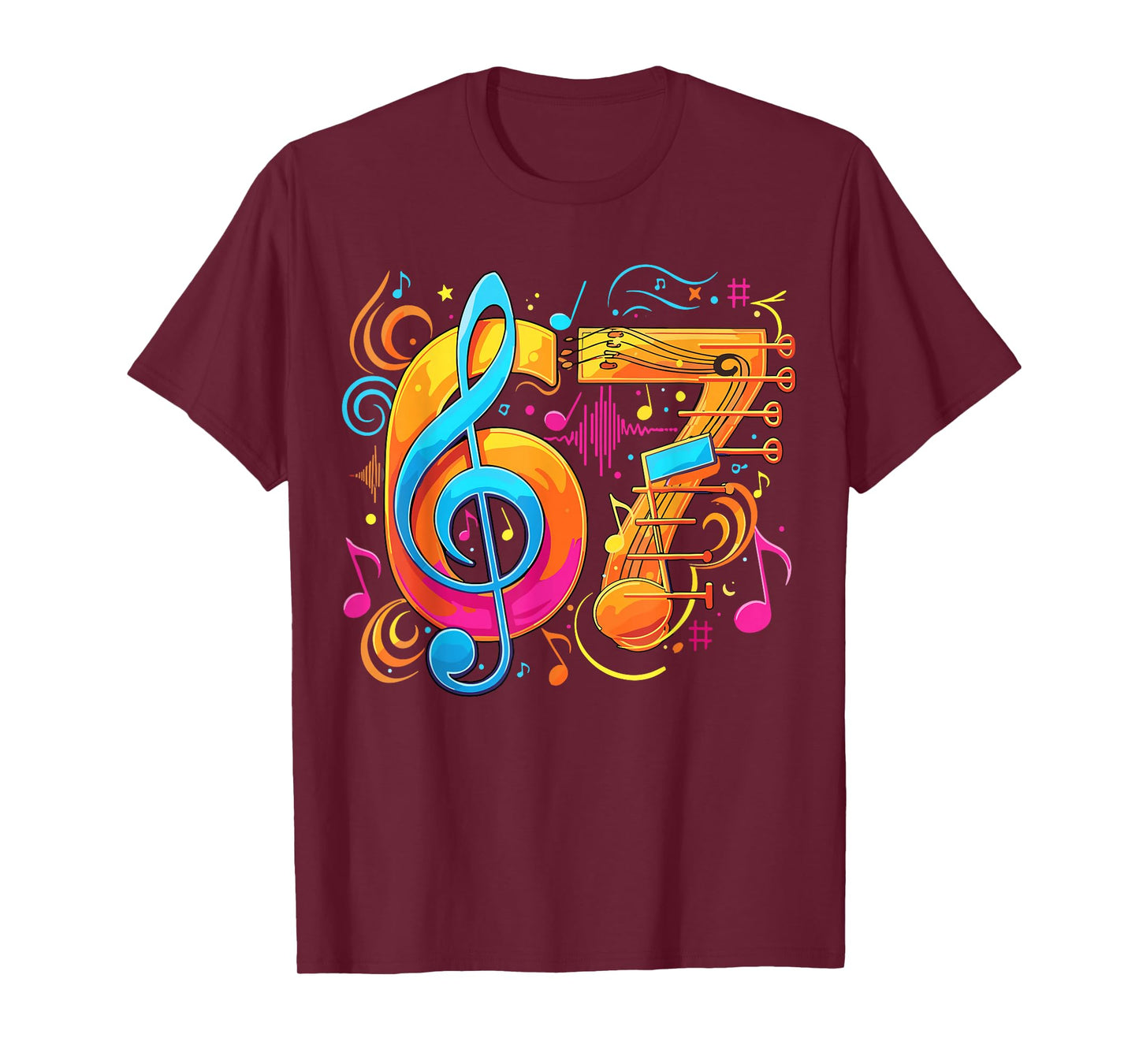 67 Meme Funny Music Notes Six Seven T-Shirt