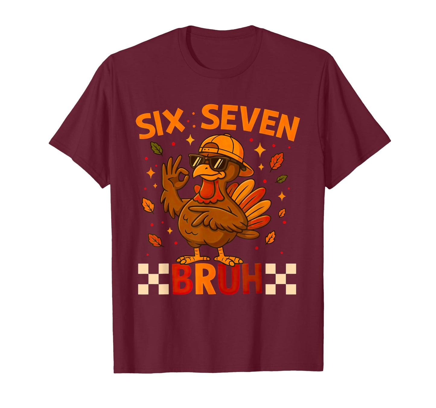 Funny Six Seven Meme Turkey Kids Bruh, 67 Thanksgiving T-Shirt