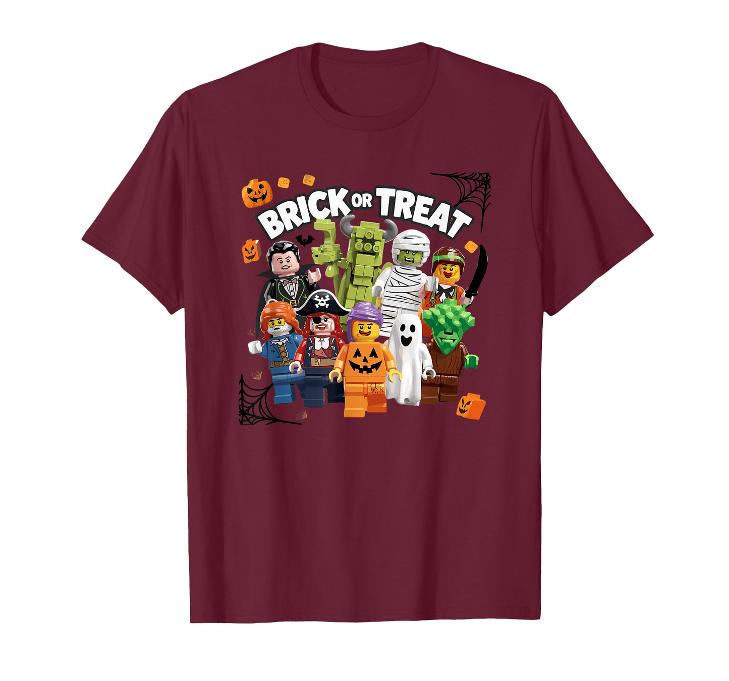 Building Bricks Halloween Brick Or Treat Costume Monsters T-Shirt
