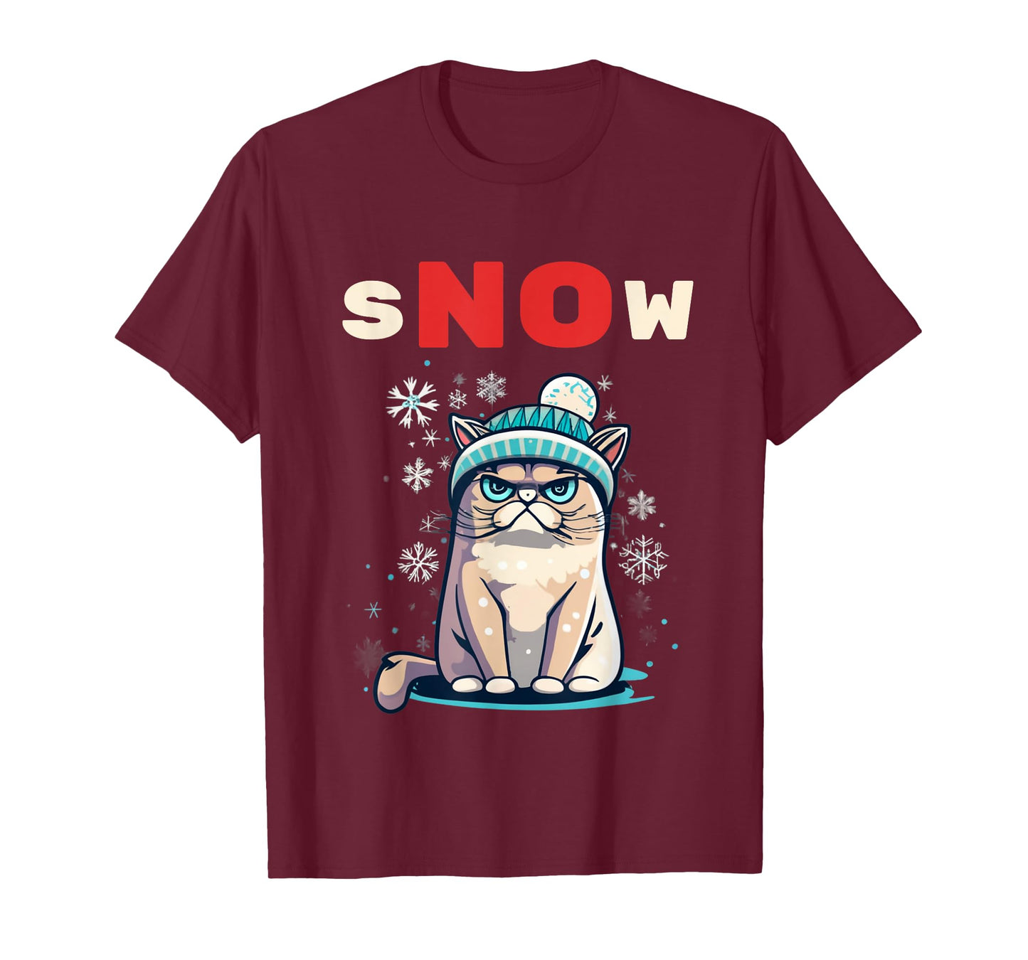Snow Hater I Don't Do Winter Always Freezing Cat Hate Cold T-Shirt