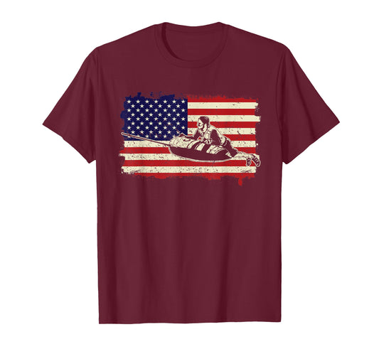 American Flag Tubing Ocean Tube River Lake Water Tubes Float Women Kids Men T-Shirt