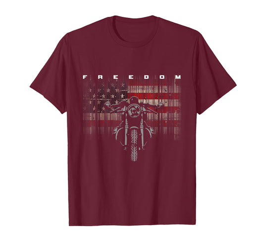 American Flag Motorcycle T-Shirt