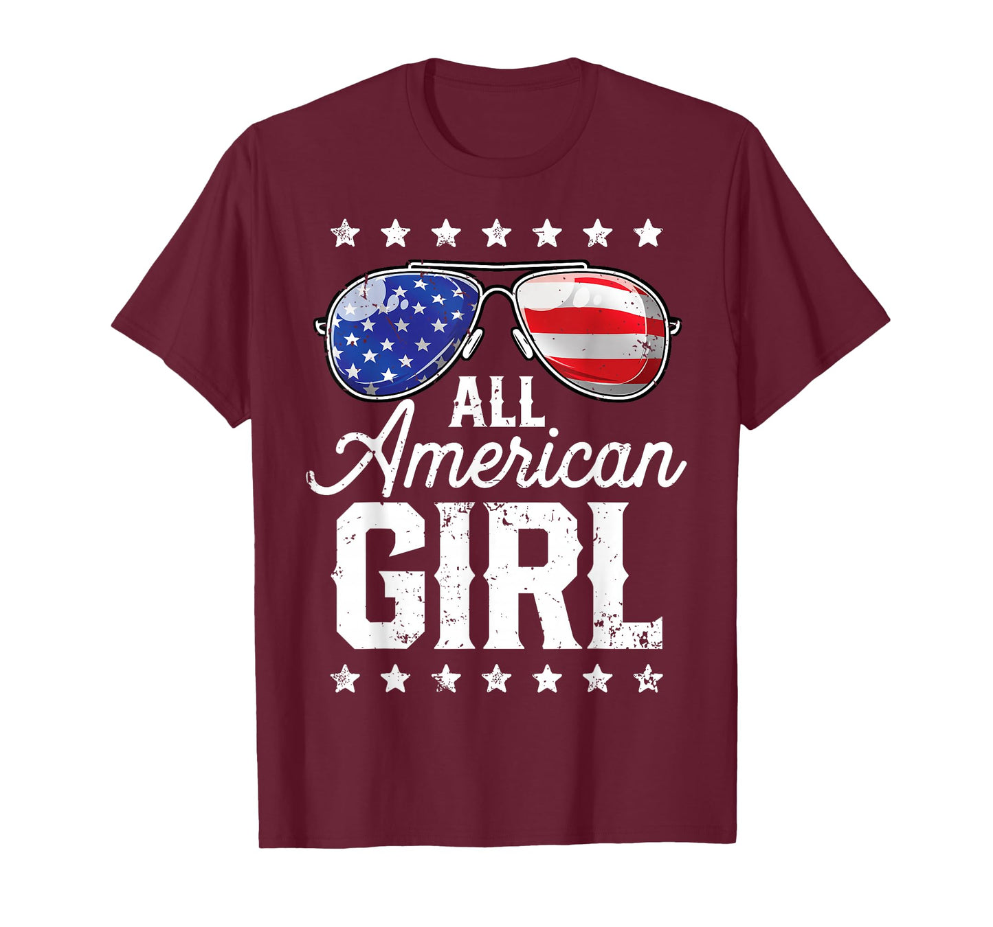 All American Girl 4th of July Family Matching Sunglasses T-Shirt