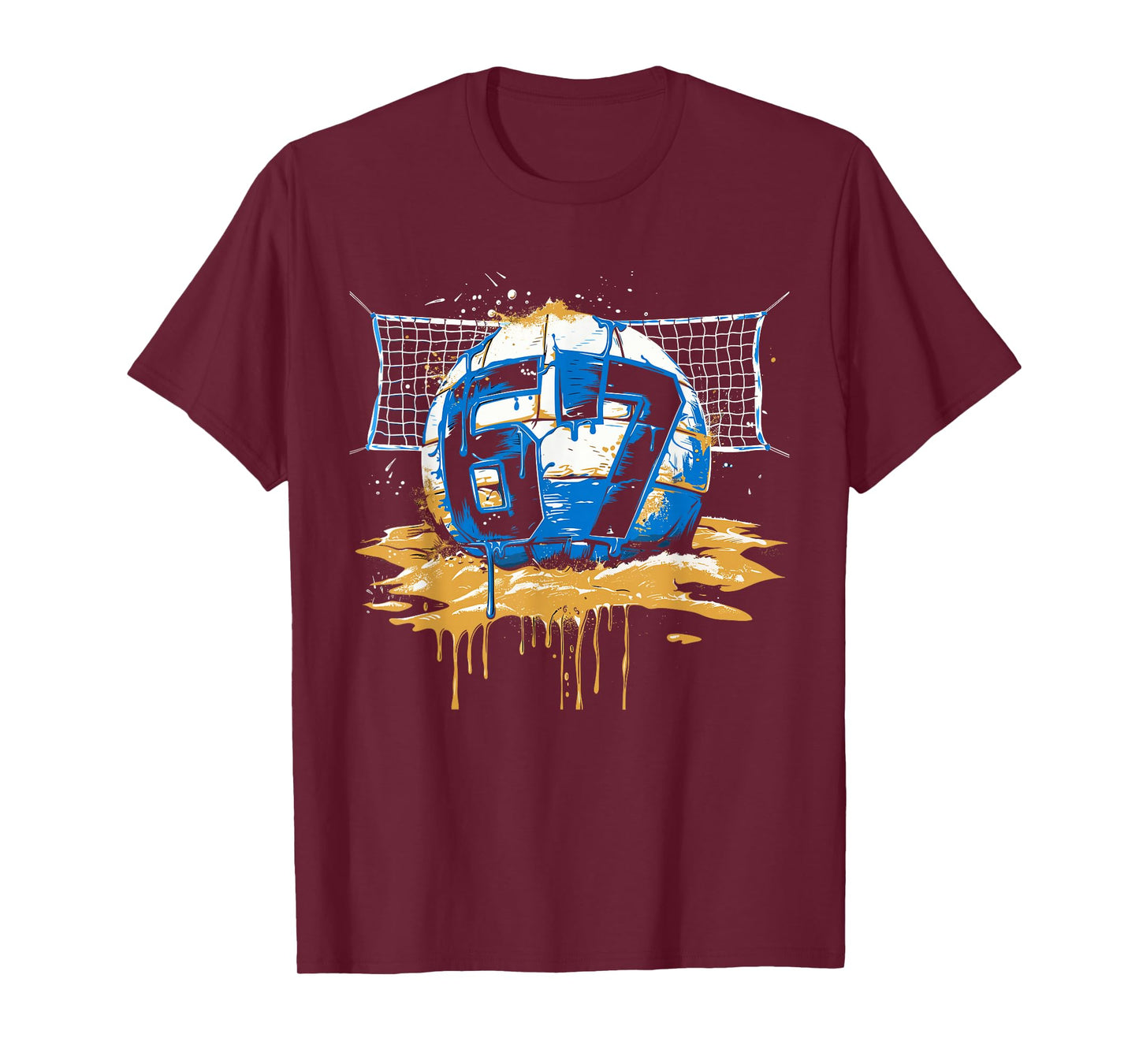 Volleyball 67 Six Seven Alpha Slang 6 7 Meme Kids Teachers T-Shirt