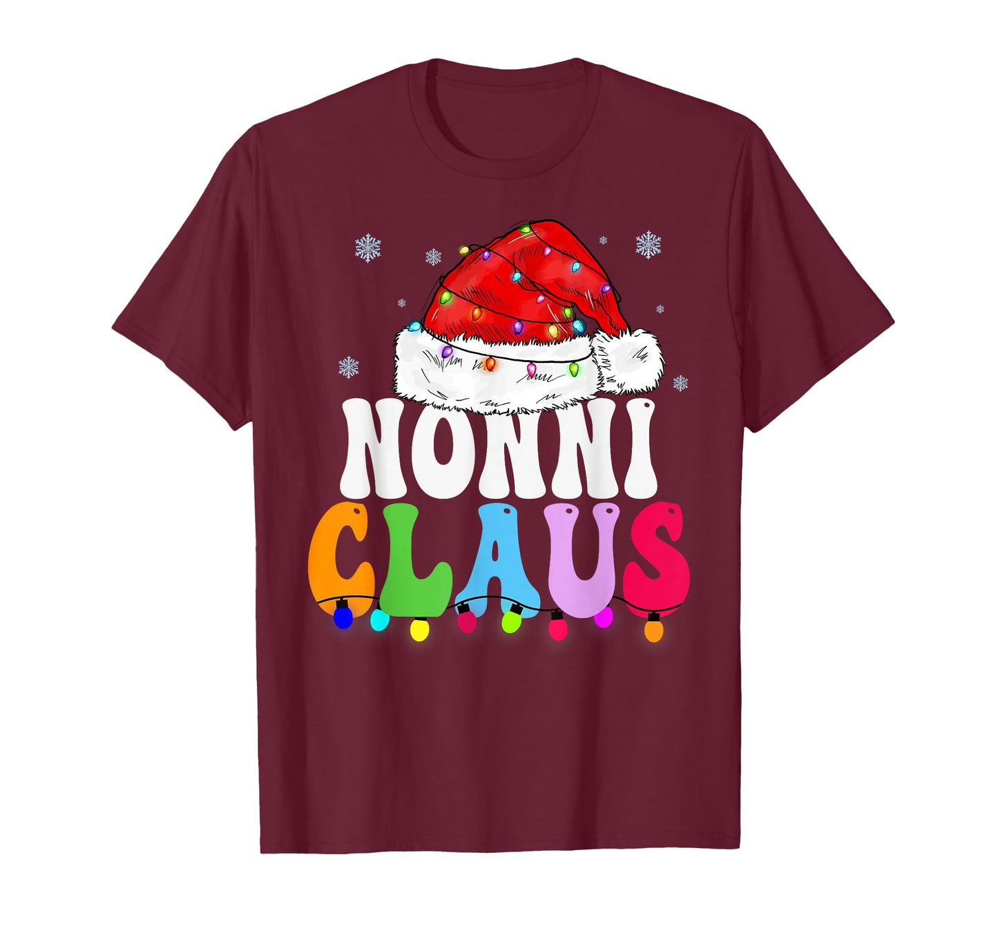 Nonni Claus Funny Xmas Family Matching Grandma Christmas T-Shirt