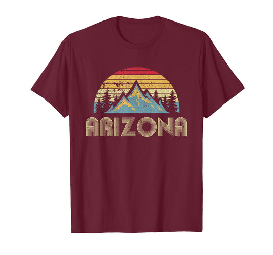 Arizona - Retro Vintage Mountains Nature Hiking T-Shirt
