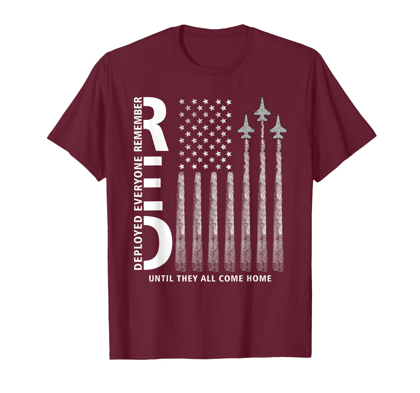RED Friday Remember Everyone Deployed Military Jets Flag T-Shirt
