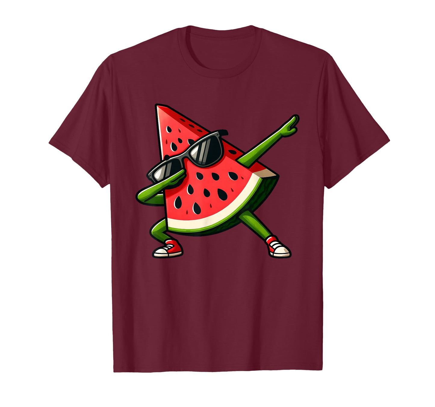 Dabbing Watermelon Kawaii Summer Tropical Fruit Lovers Kids T-Shirt