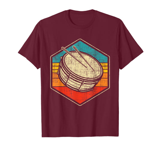Retro Vintage Snare Drum - Marching Band Drumline Drummer T-Shirt