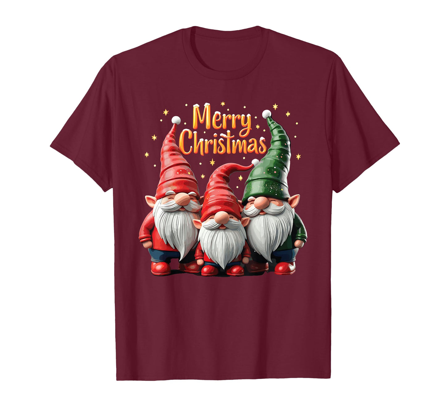 Merry Christmas Gnomes Cozy Winter Gatherings T-Shirt