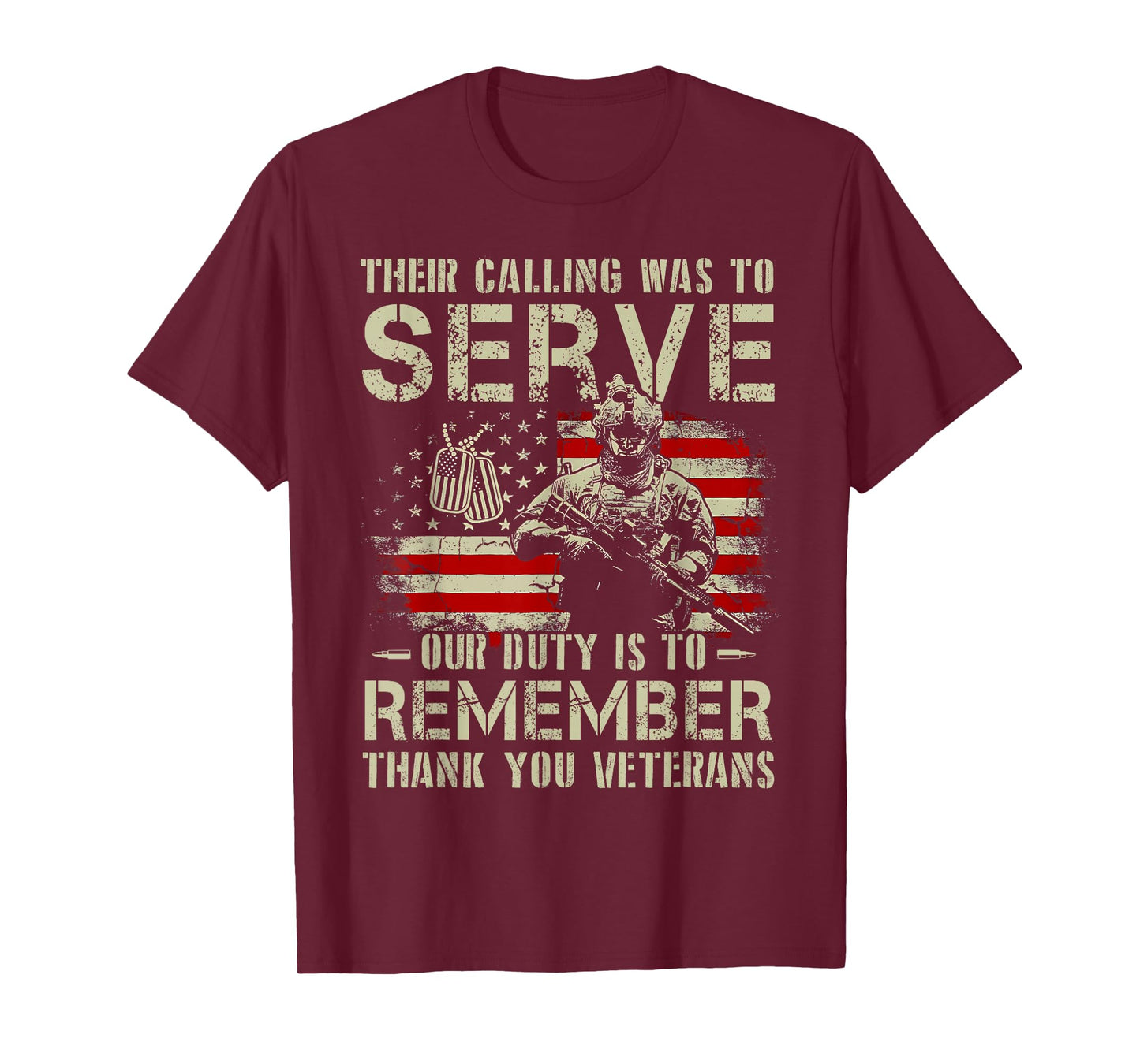 Patriotic American Flag Thank You Veterans Men Women Kids T-Shirt