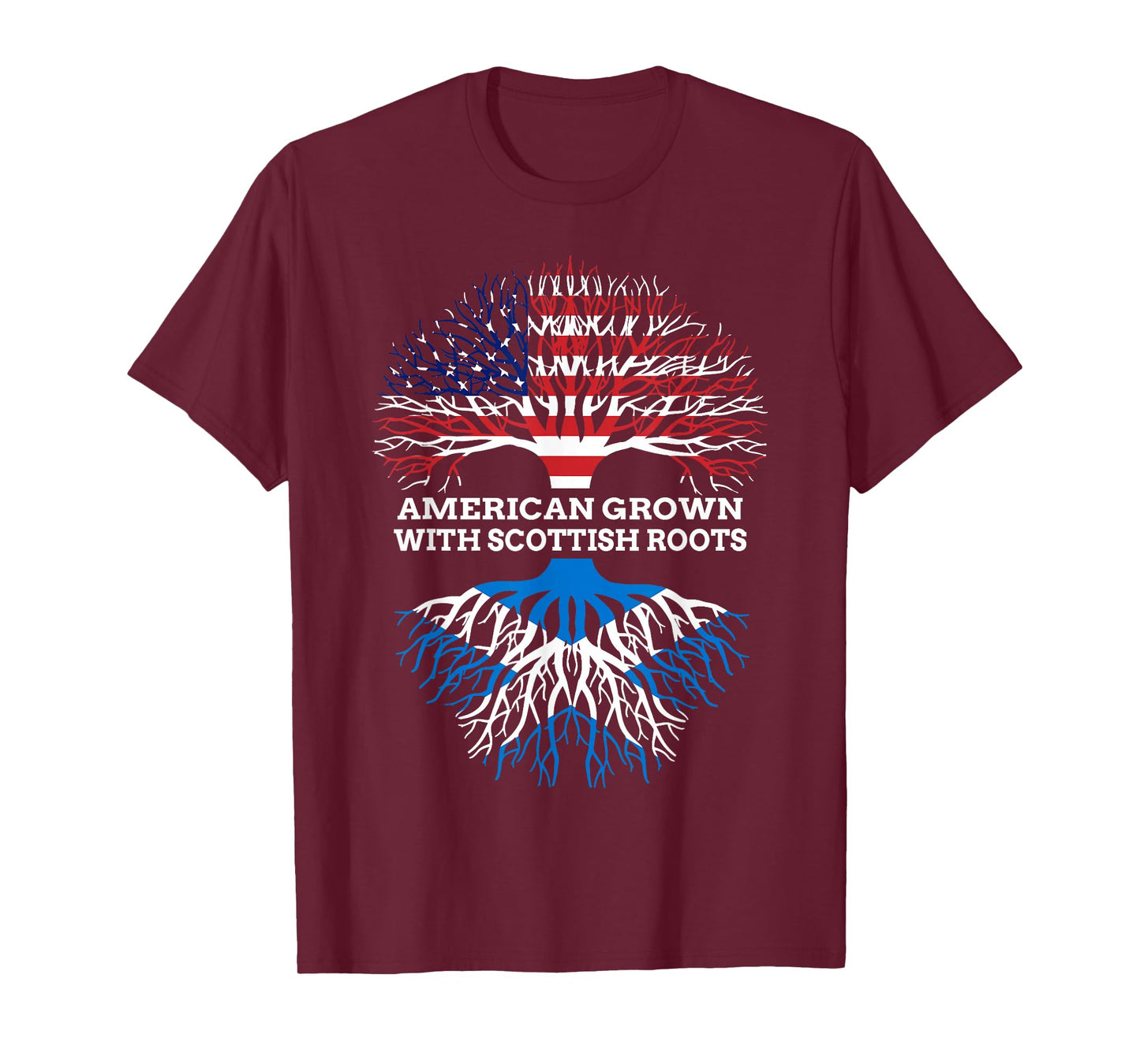 American Grown with Scottish Roots, Scotland USA Heritage T-Shirt