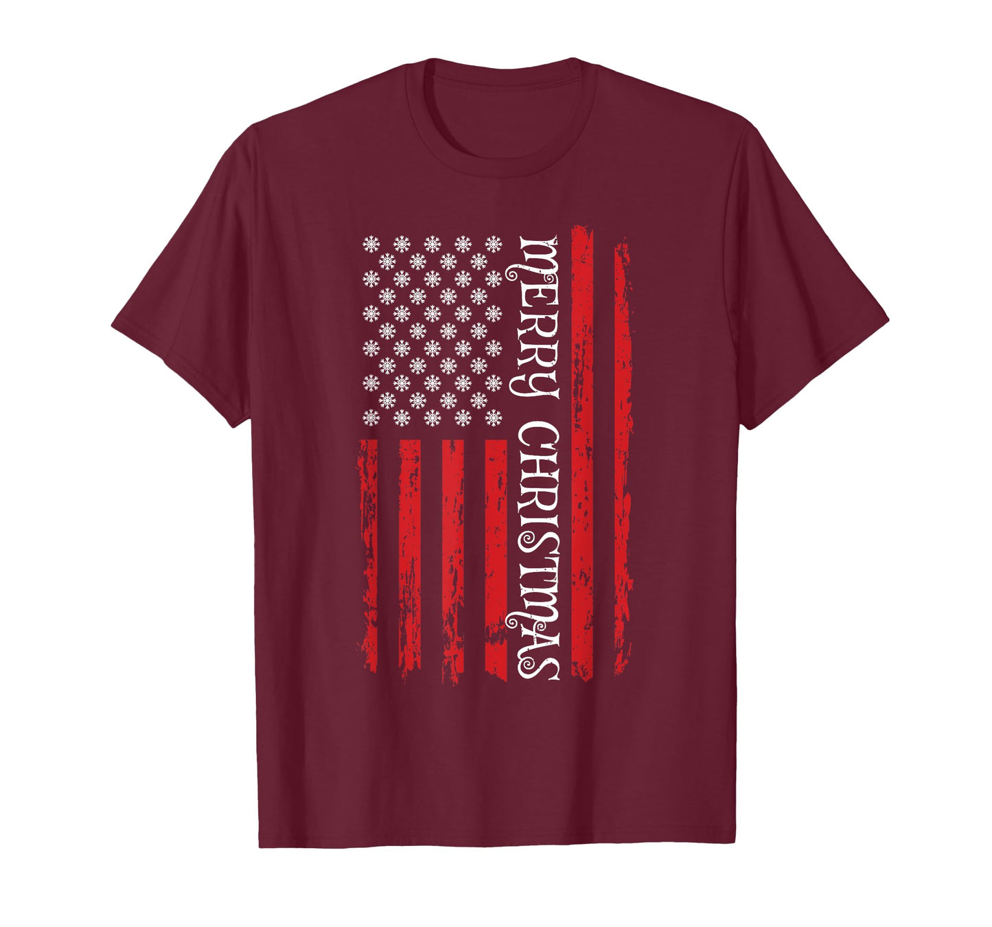 Patriotic USA Flag Shirt Men Women Kids Merry Christmas T-Shirt