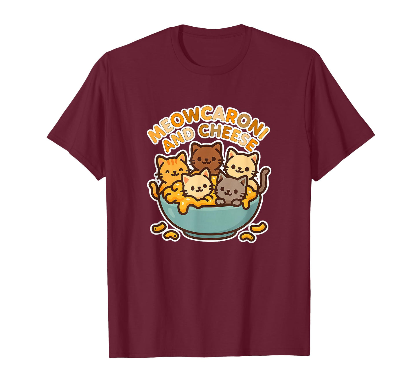 Kitty Kitten Meow-caroni Mac and Cheese Cat Pun Funny T-Shirt