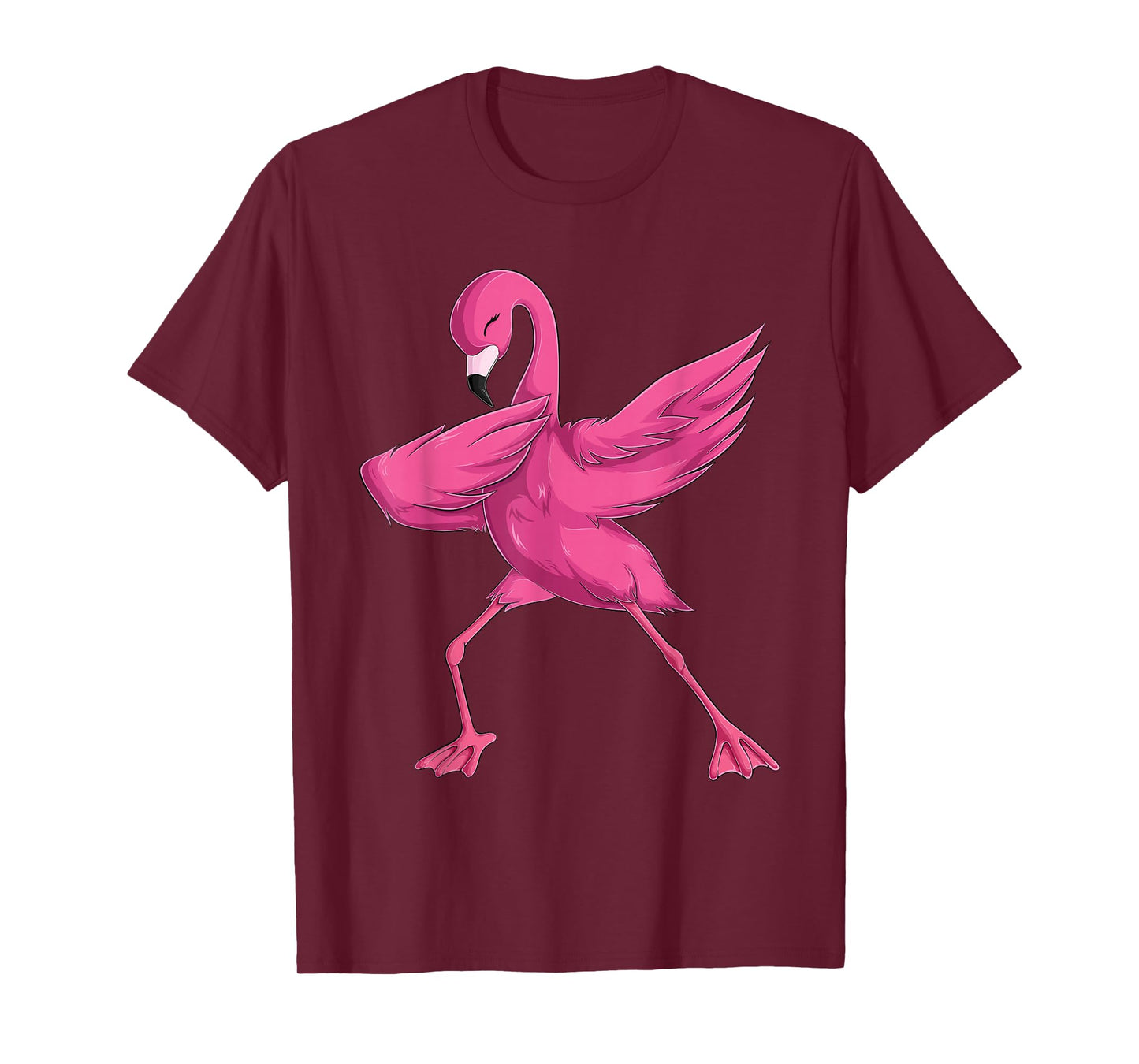 Funny Dabbing Pink Flamingo for Men Women Boys Girls Kids T-Shirt Small