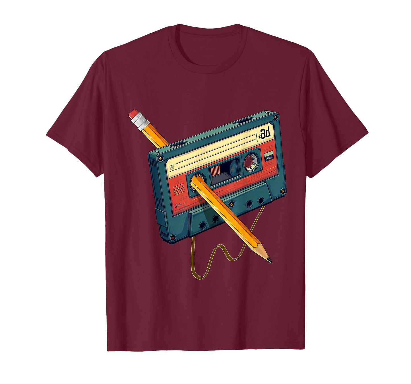 80s 90s Retro Party Costume Nostalgia Cassette T-Shirt