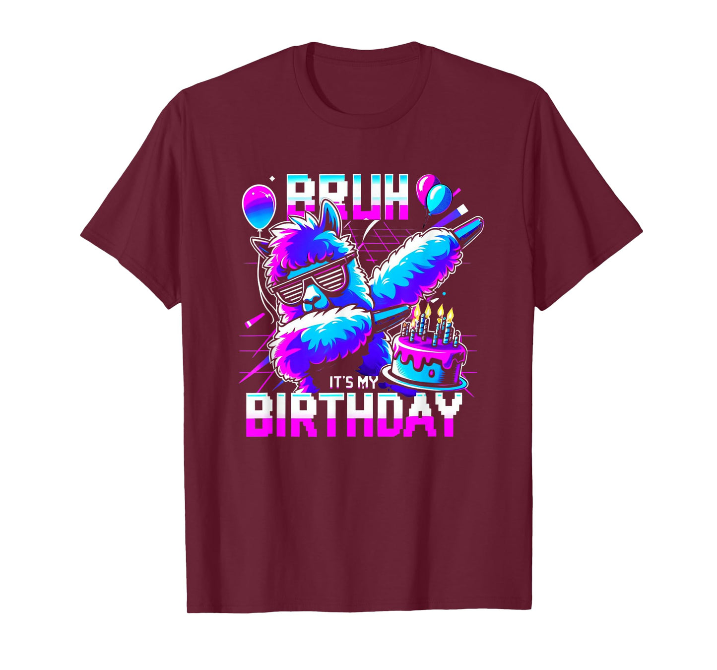 Bruh Its My Birthday Llama Pinata Boy Girl Family Party Bday T-Shirt