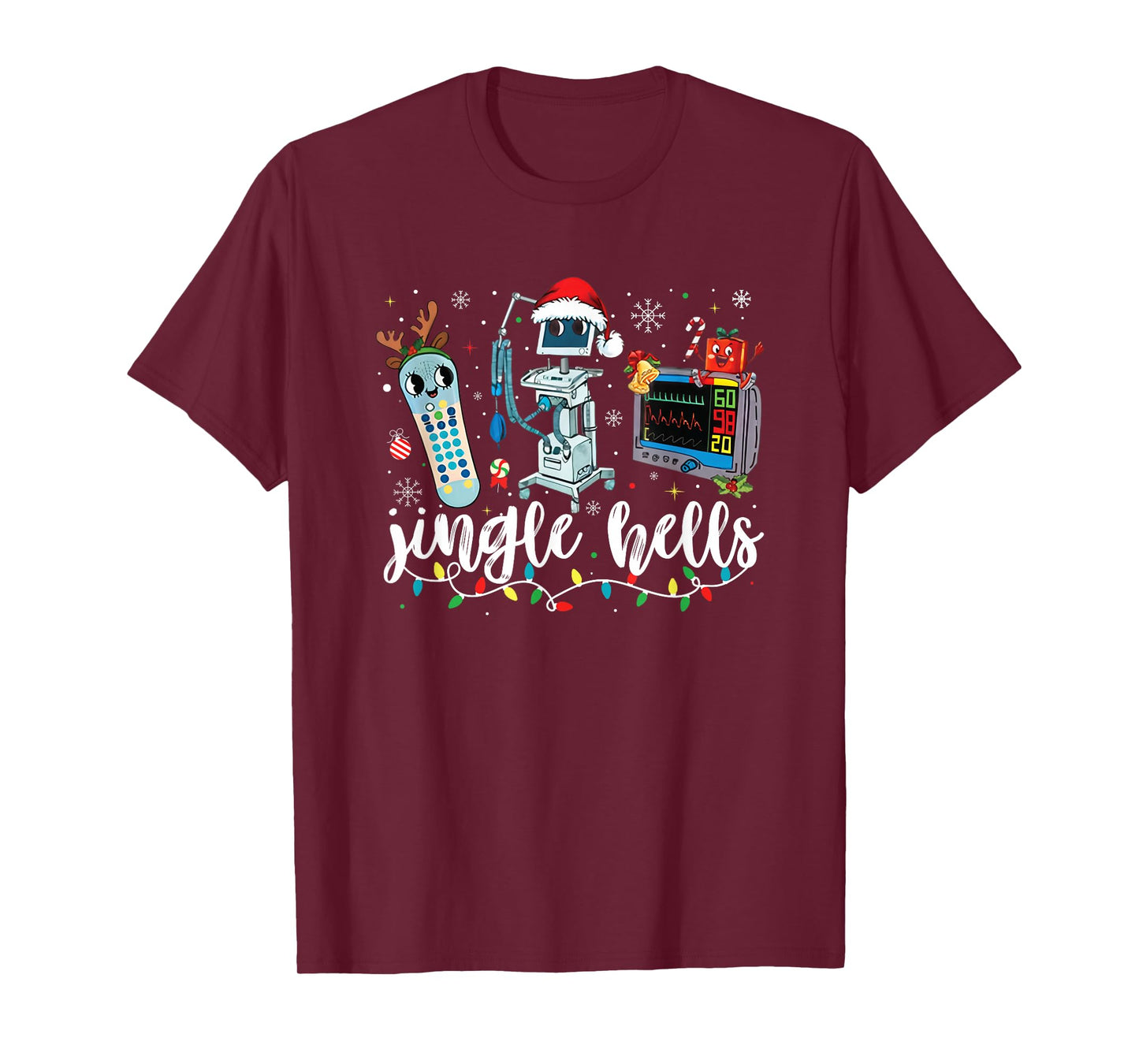 Christmas Nurse Shirt Jingle Bells Nurse Er ICU Nicu Nurse T-Shirt