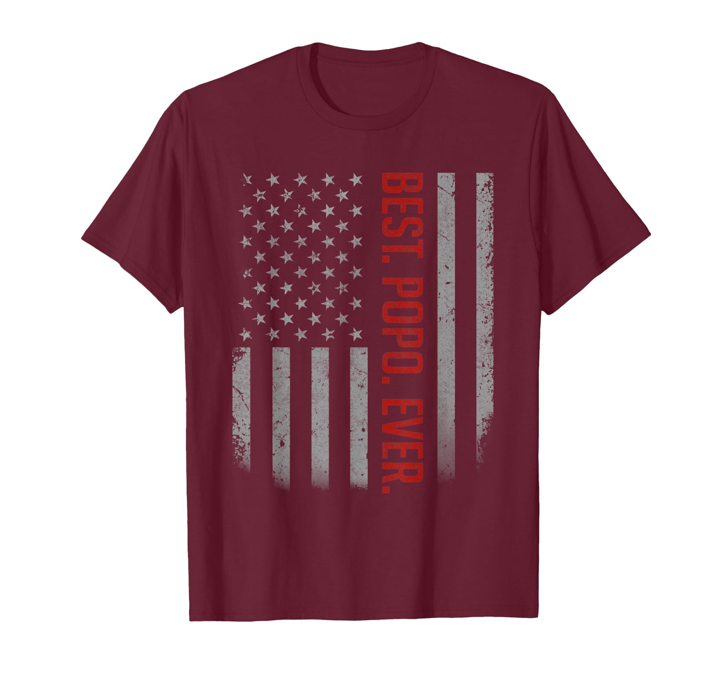 Best Popo Ever US American Flag Shirt Gifts For Father's Day T-Shirt for Men