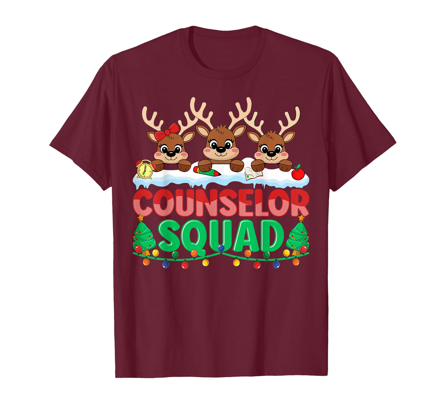 Counselor Squad Reindeer Xmas School Counselor Christmas T-Shirt
