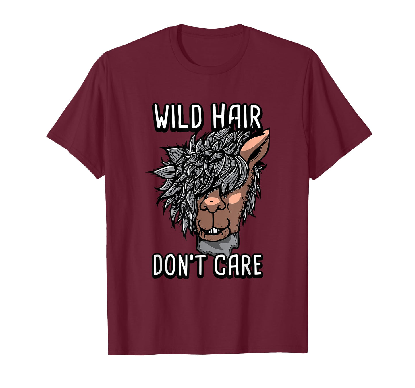 Alpaca Wild Hair Don't Care Funny Llama Lover Gift T-Shirt