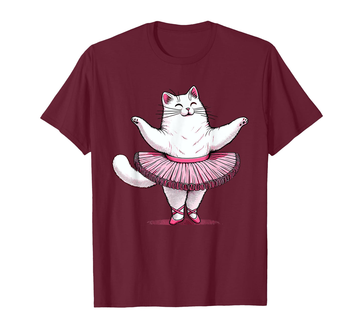 Cute Cat in Tutu Ballet Dancing Men Women Kids Funny Ballet T-Shirt