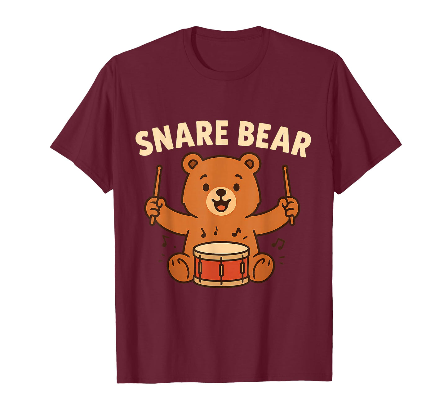 Snare Drum Bear Drumming Animal Percussion T-Shirt