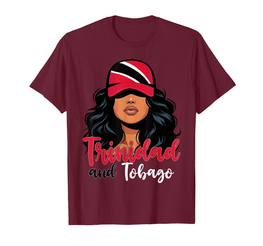 Tobagonian Girl Trinidad Flag Proud Trini Women T-Shirt
