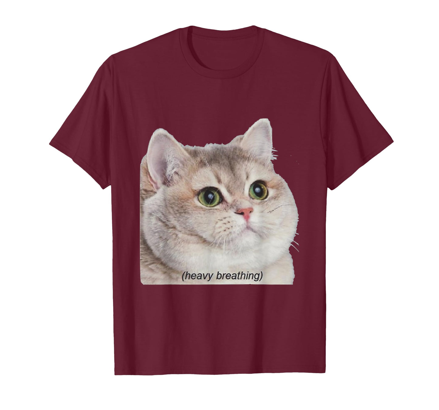 Heavy Breathing Cat Shirt T-Shirt for Men Women