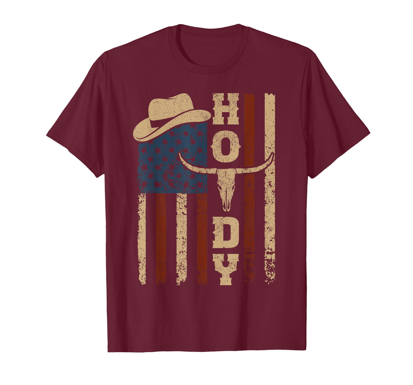 Western Country Men Teen Boy Kid Rodeo Southern Cowboy Howdy T-Shirt