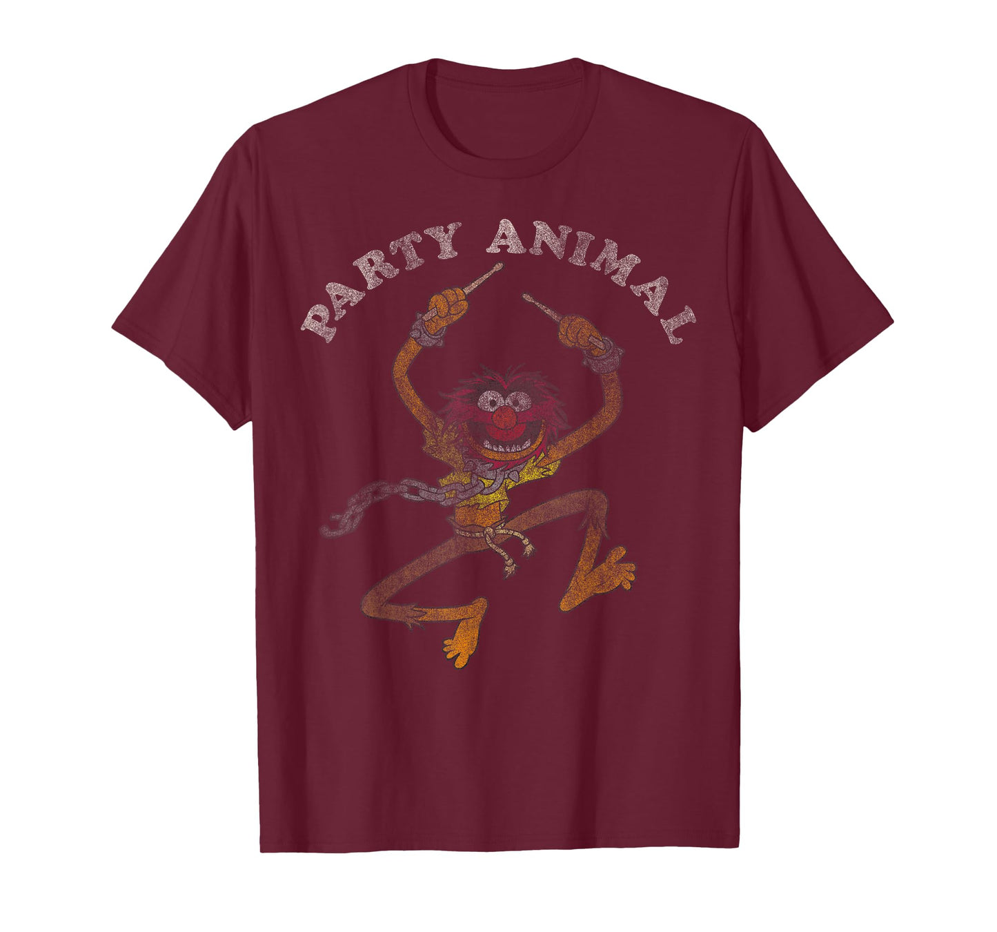 Disney The Muppets Distressed Party Animal Muppet Drummer T-Shirt