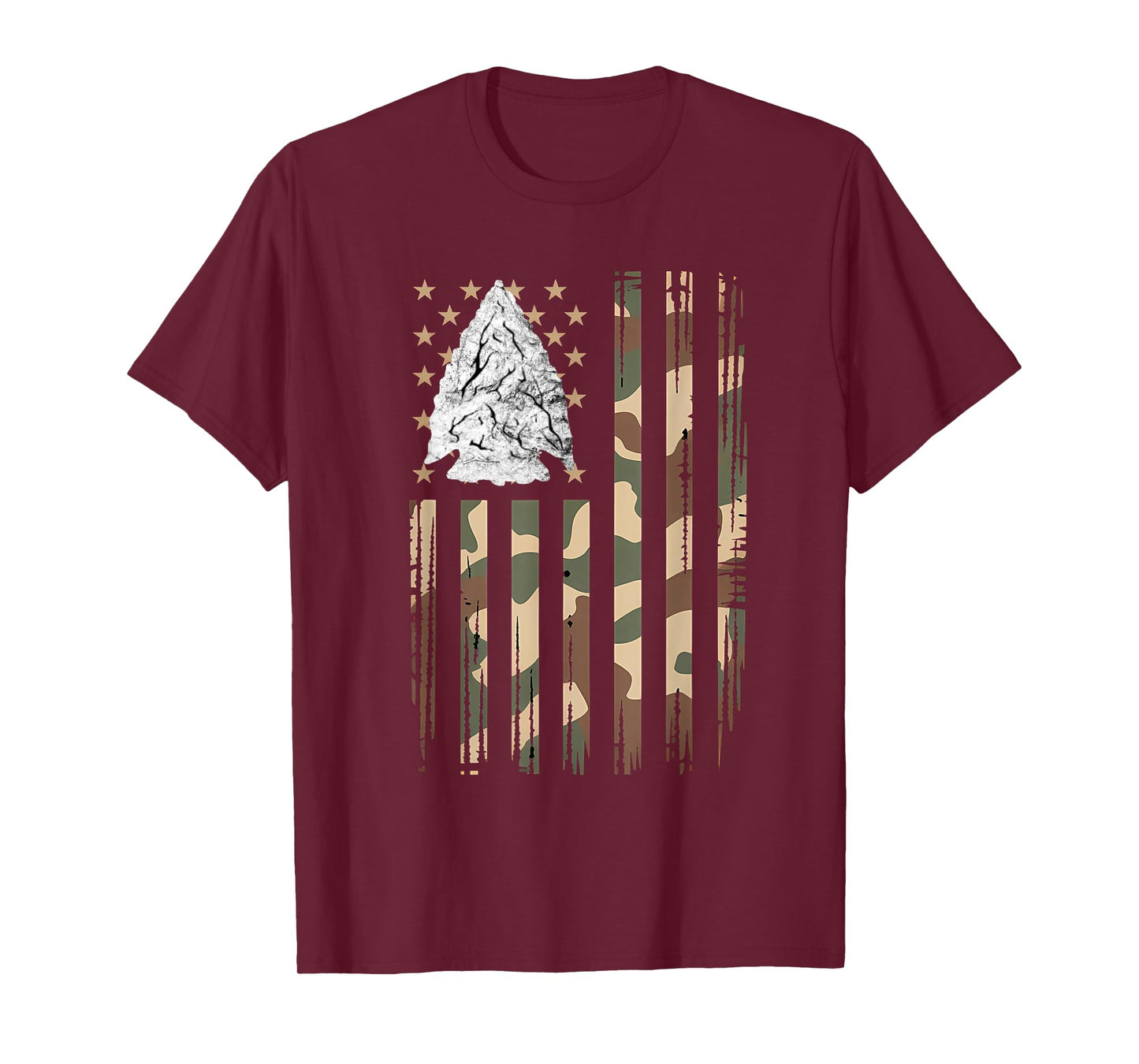 Arrowhead Hunter American Flag Arrowhead Hunting T-Shirt