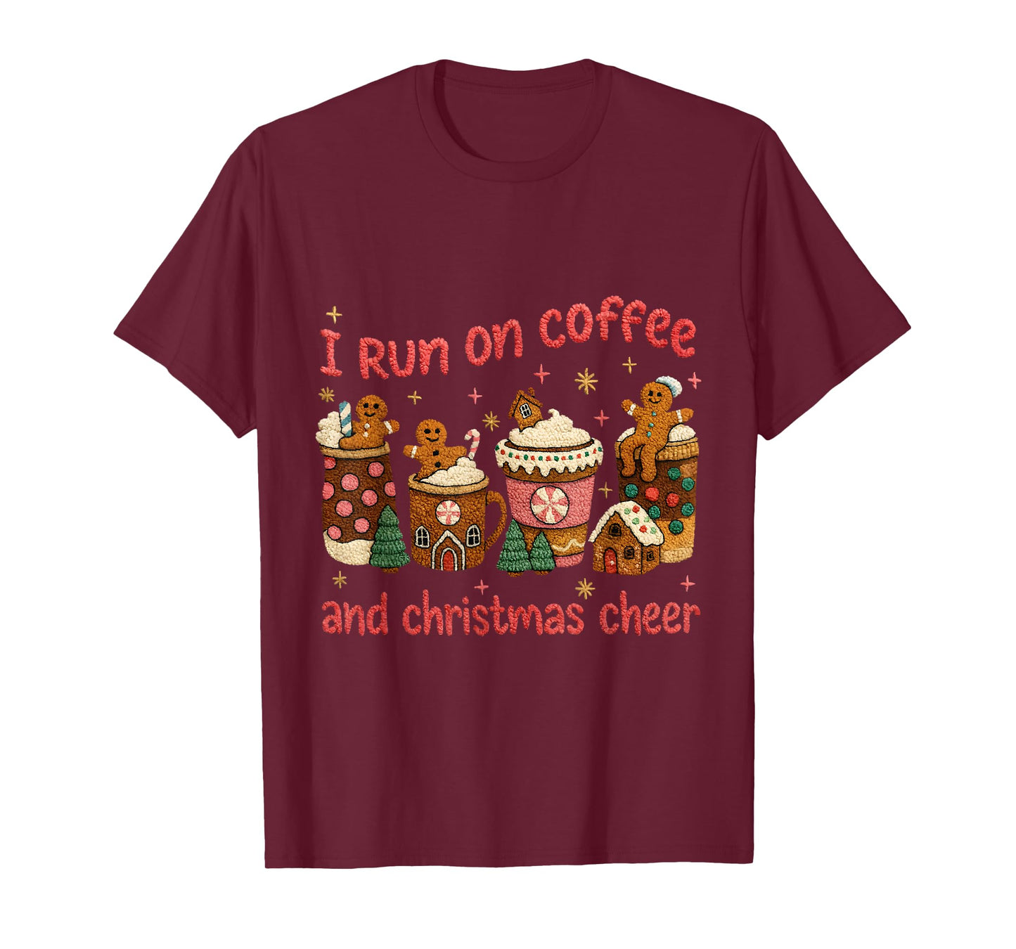 Coffee and Christmas Cheer Cute Gingerbread T-Shirt