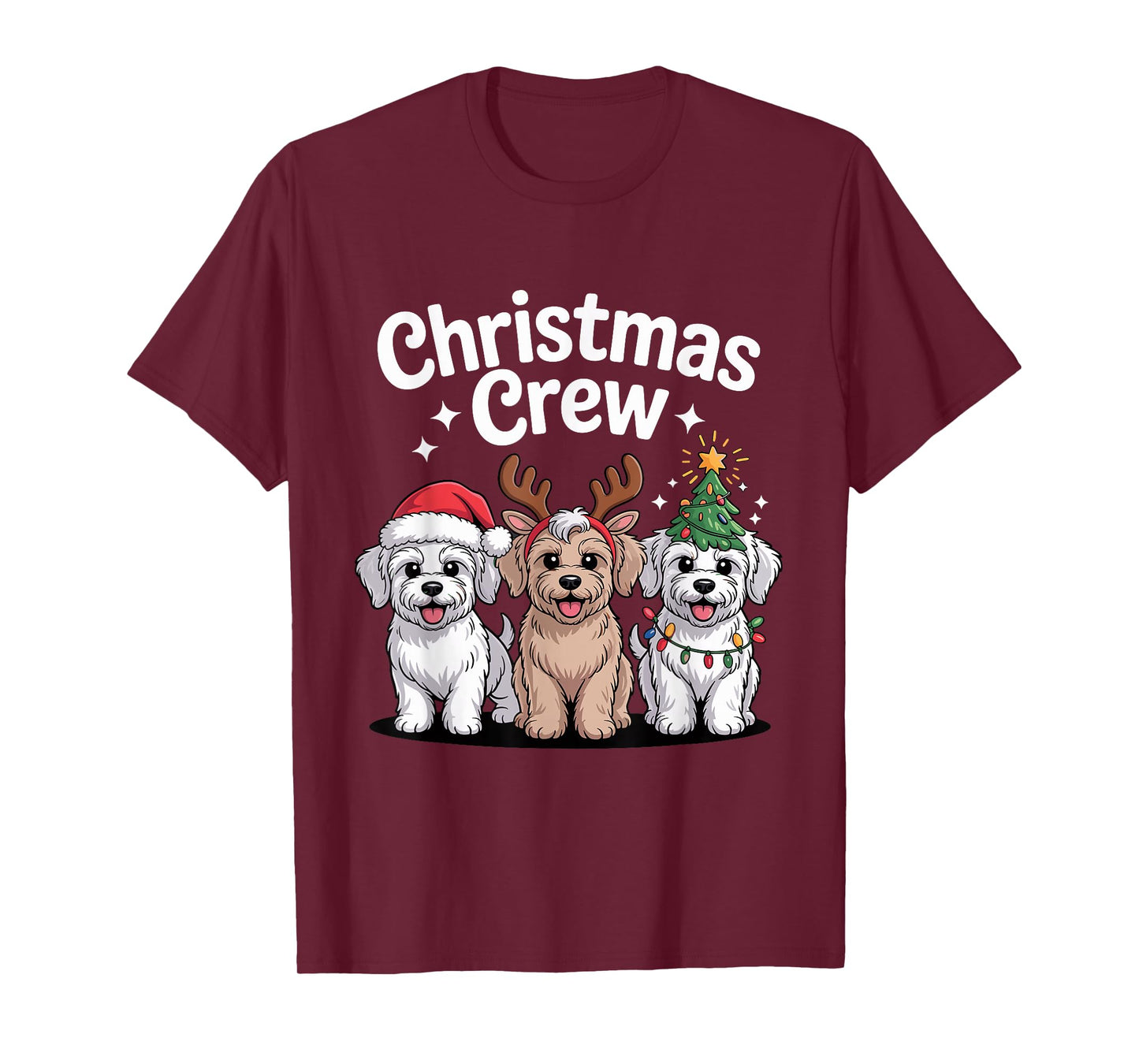 Christmas Crew Xmas Puppy Dog Funny Christmas Schnoodle T-Shirt