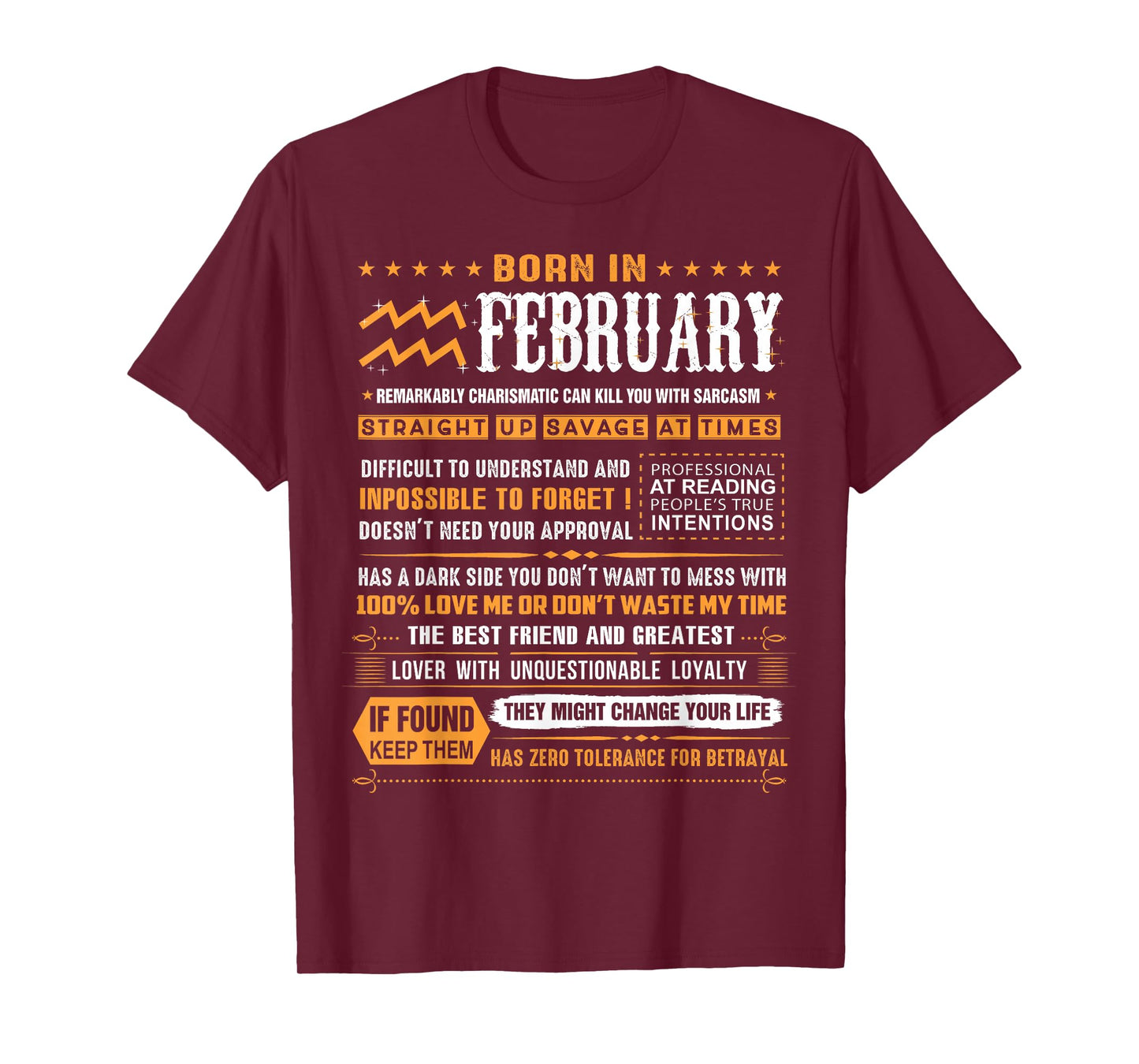February Birthday Gifts - Born In February Aquarius T-Shirt