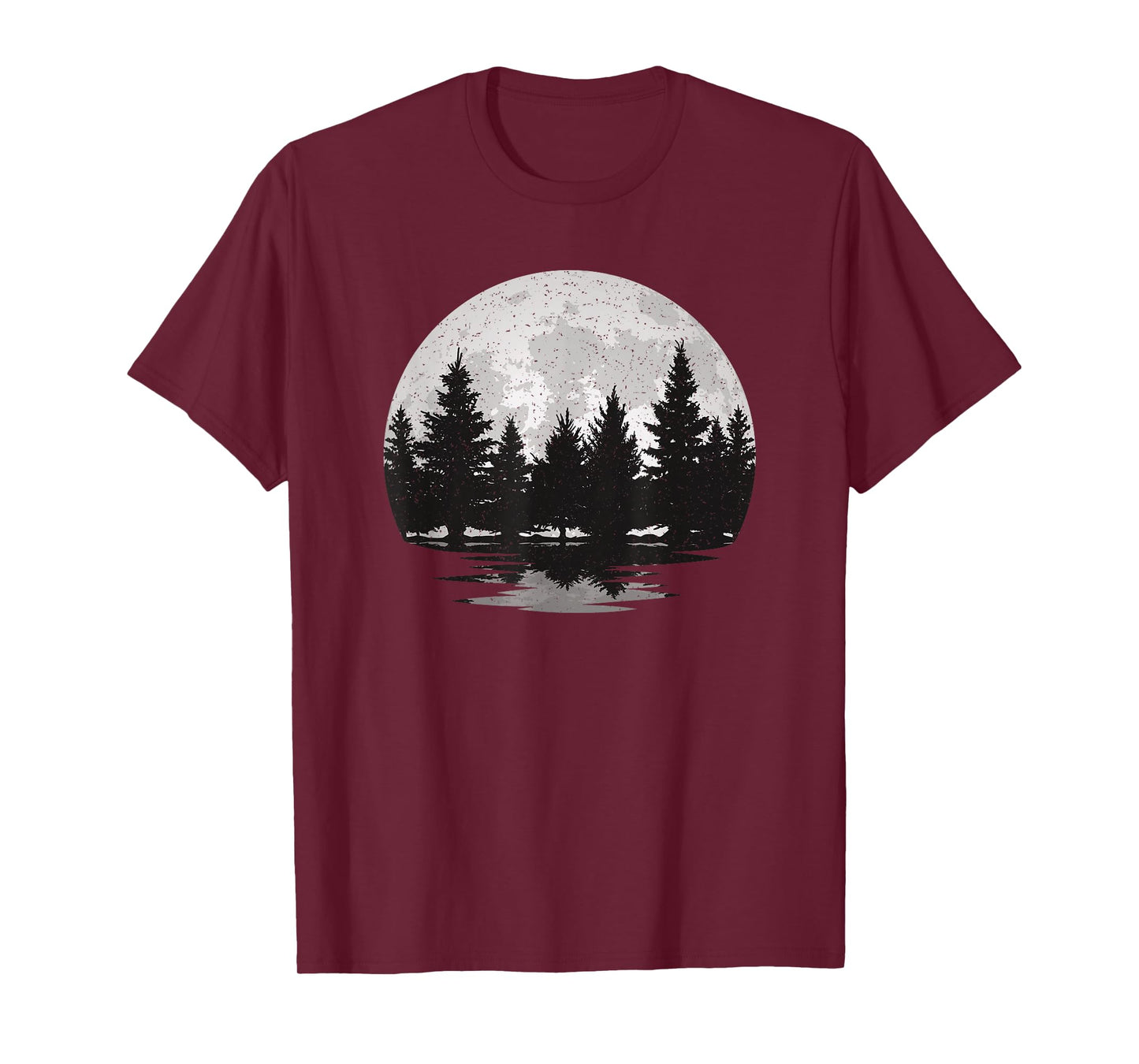Forest Moon Landscape Outdoor Nature Vintage Graphic Men T-Shirt
