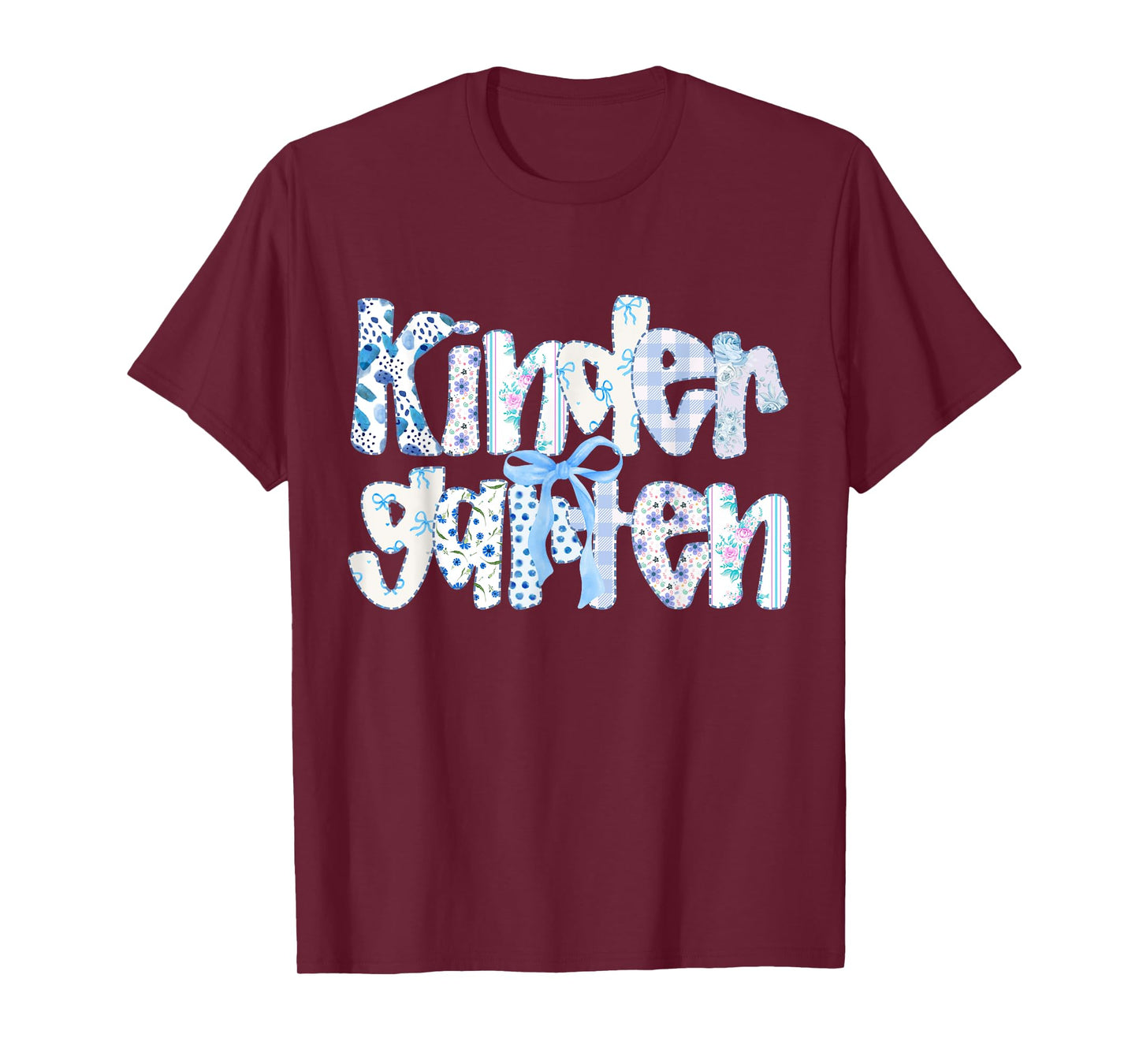 Preppy Kindergarten Teacher Team Bow Back to School Girls T-Shirt