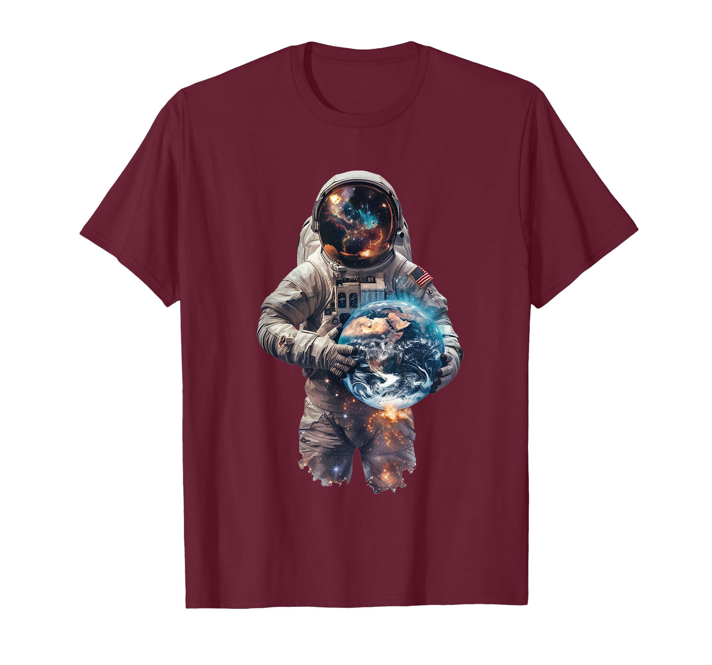 Astronaut Holds Earth in Space T-Shirt