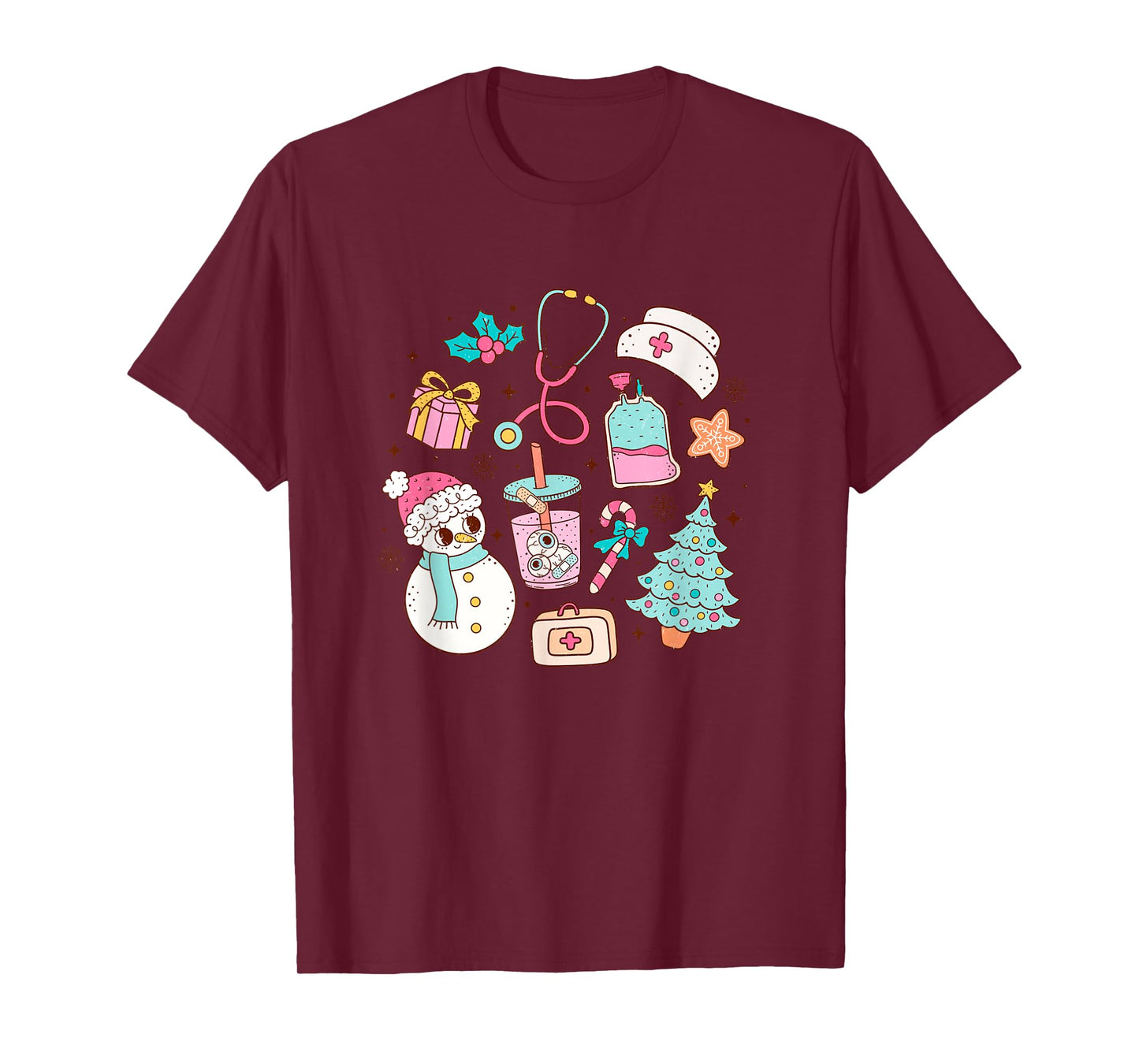 Cute Matching Christmas Nurse Medical T-Shirt