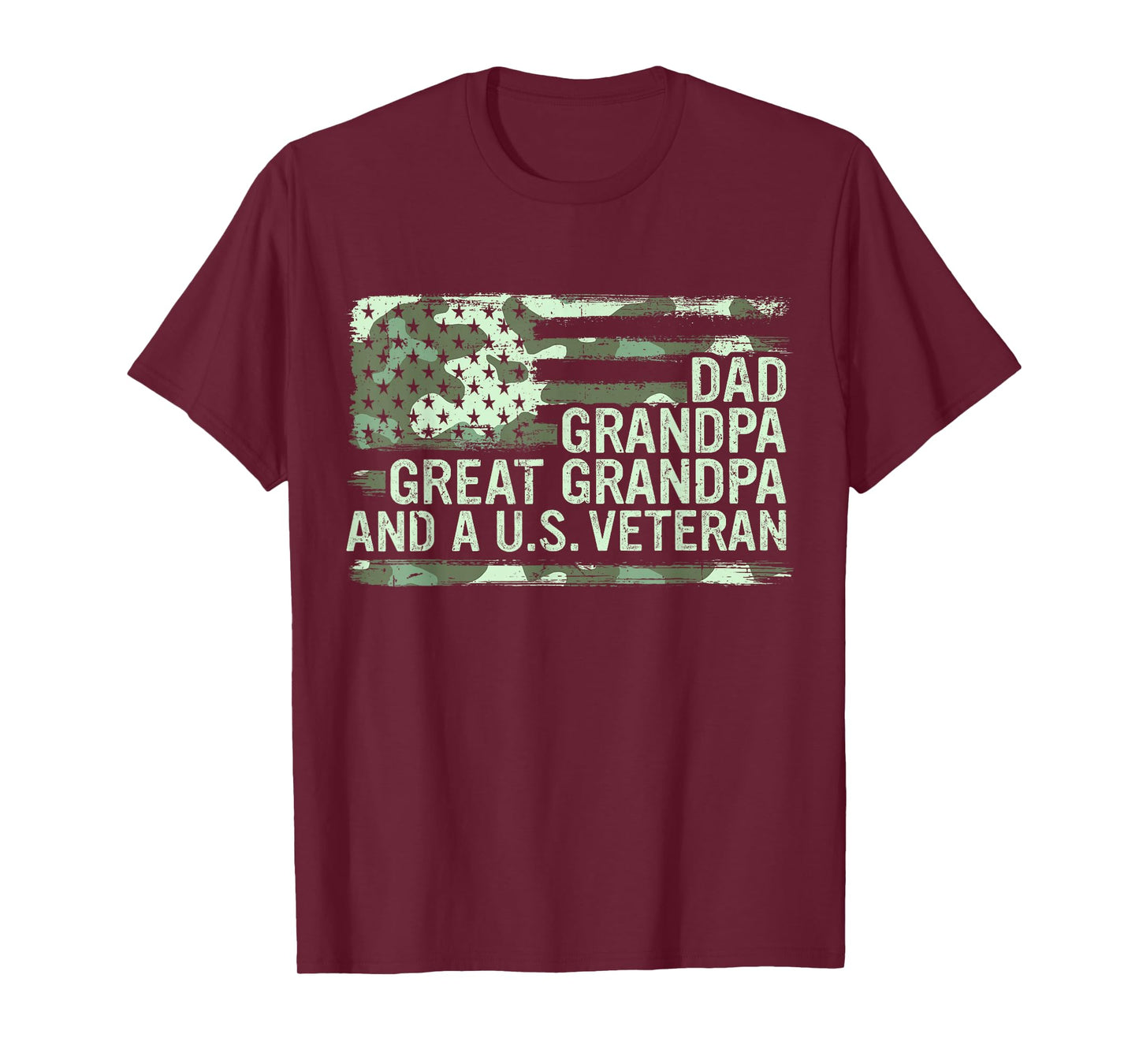 Dad Grandpa Great Grandpa Veteran Fathers Day Great Grandpa T-Shirt
