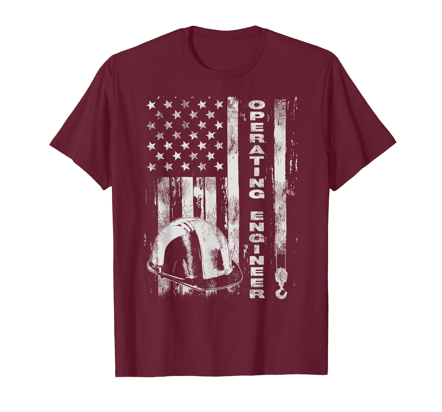 Vintage Operating Engineer American Flag T-Shirt