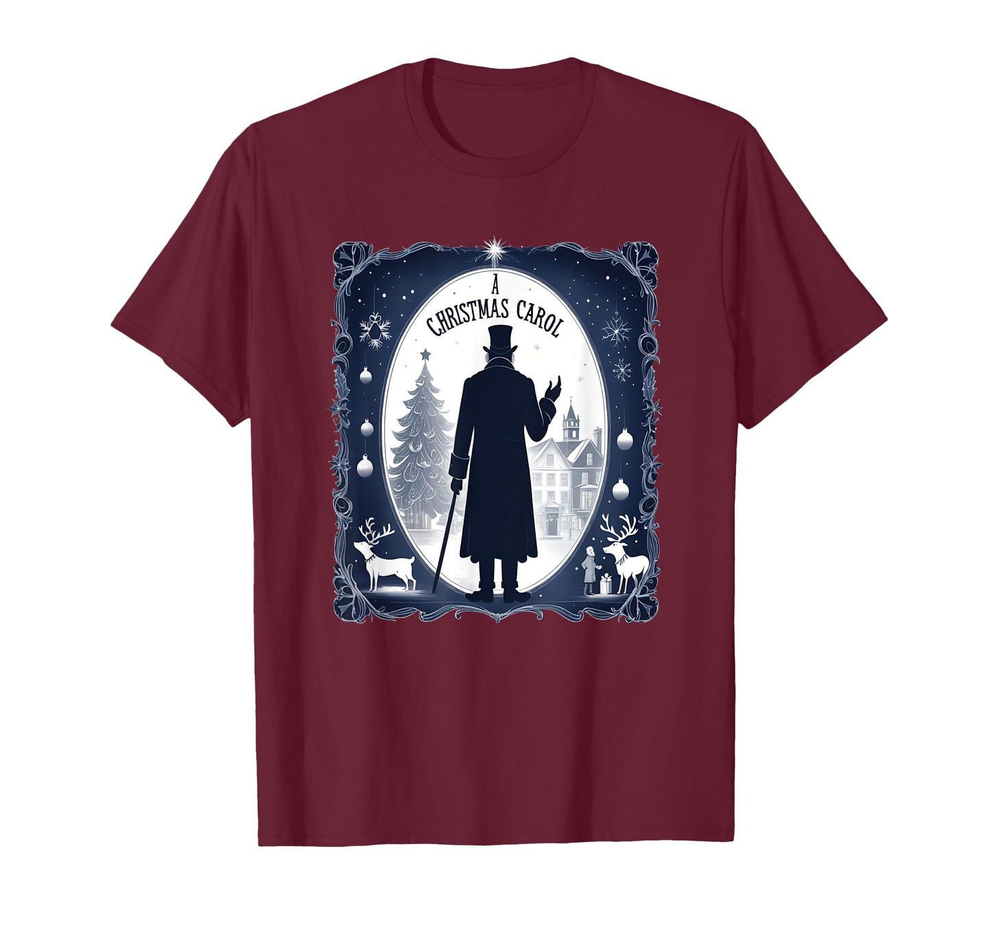 A Christmas Carol with Ebeneezer Scrooge Silhouette T-Shirt