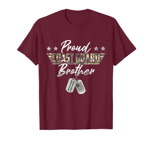 Proud Coast Guard Brother American Military Gifts T-Shirt