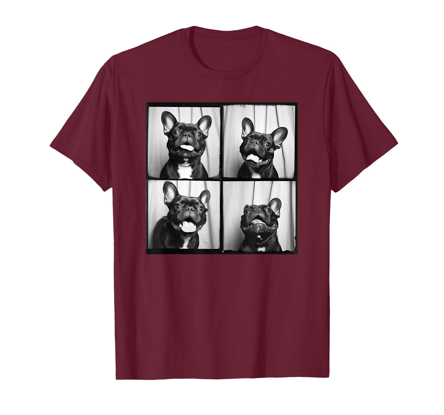 Frenchie Face Pet Portrait Photobooth French Bulldog Mom T-Shirt