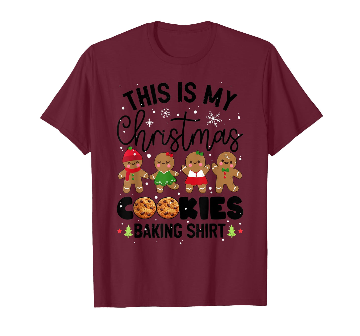 Cookie Crew Gingerbread This Is My Christmas Cookie Baking T-Shirt