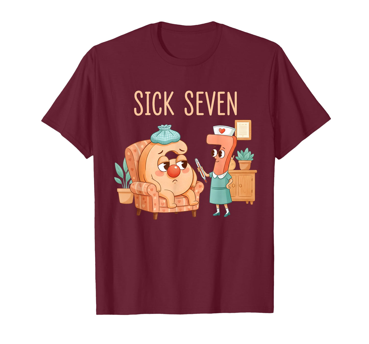 Six Seven 6 7 Funny 67 Gen Alpha Slang 6-7 Meme Nurse T-Shirt