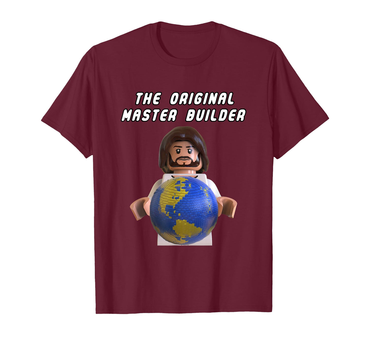 Original Master Builder T-Shirt Brick Earth God Minifigure T-Shirt